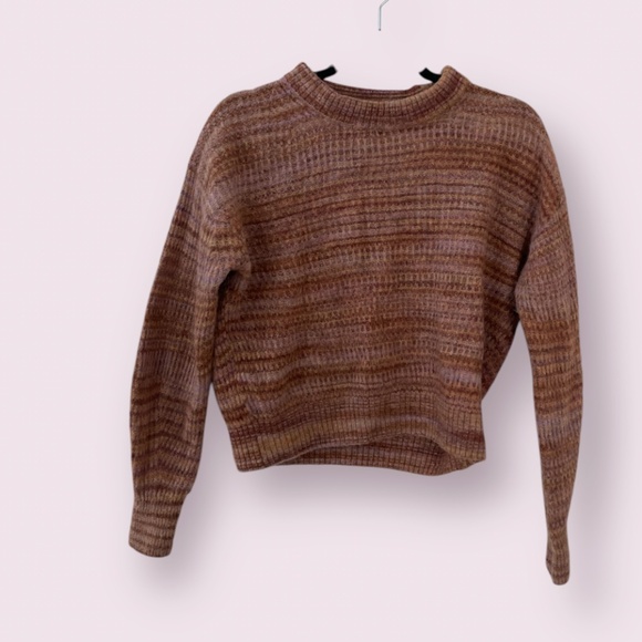 Alpaca Crew Neck Sweater Wool Blend Tonal Hipster Boho Bohemian Hippie Sweater - Picture 11 of 11